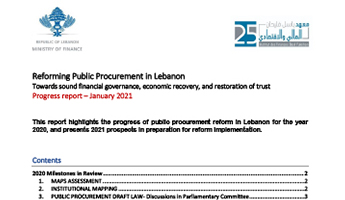 Progress report-Public procurement reform-jan21 cover