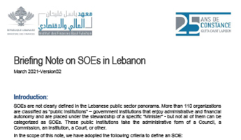 State Owned Enterprises (SOEs) in Lebanon cover