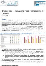 Enhancing Fiscal Transparency in Lebanon cover