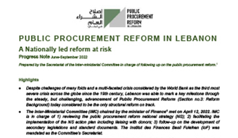 Progress report-Public procurement reform-sep22 cover