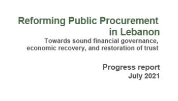 Progress report-Public procurement reform-Jul21 cover