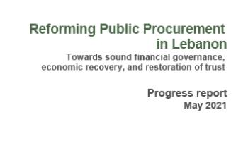 Progress report-Public procurement reform-may21 cover